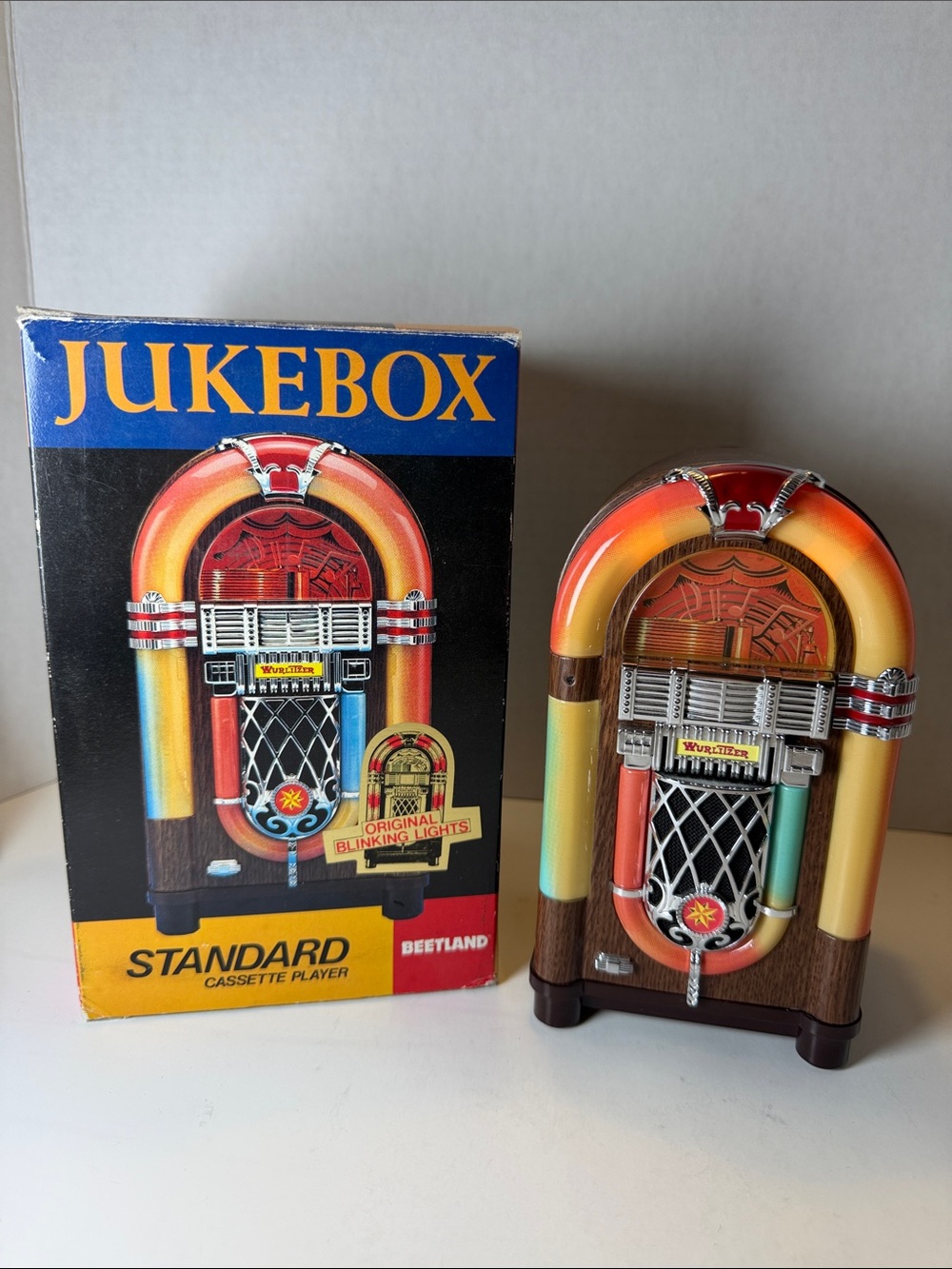 Beetland Wurlitzer  Jukebox Standard Cassette Player - Lights & Music - WORKS!!